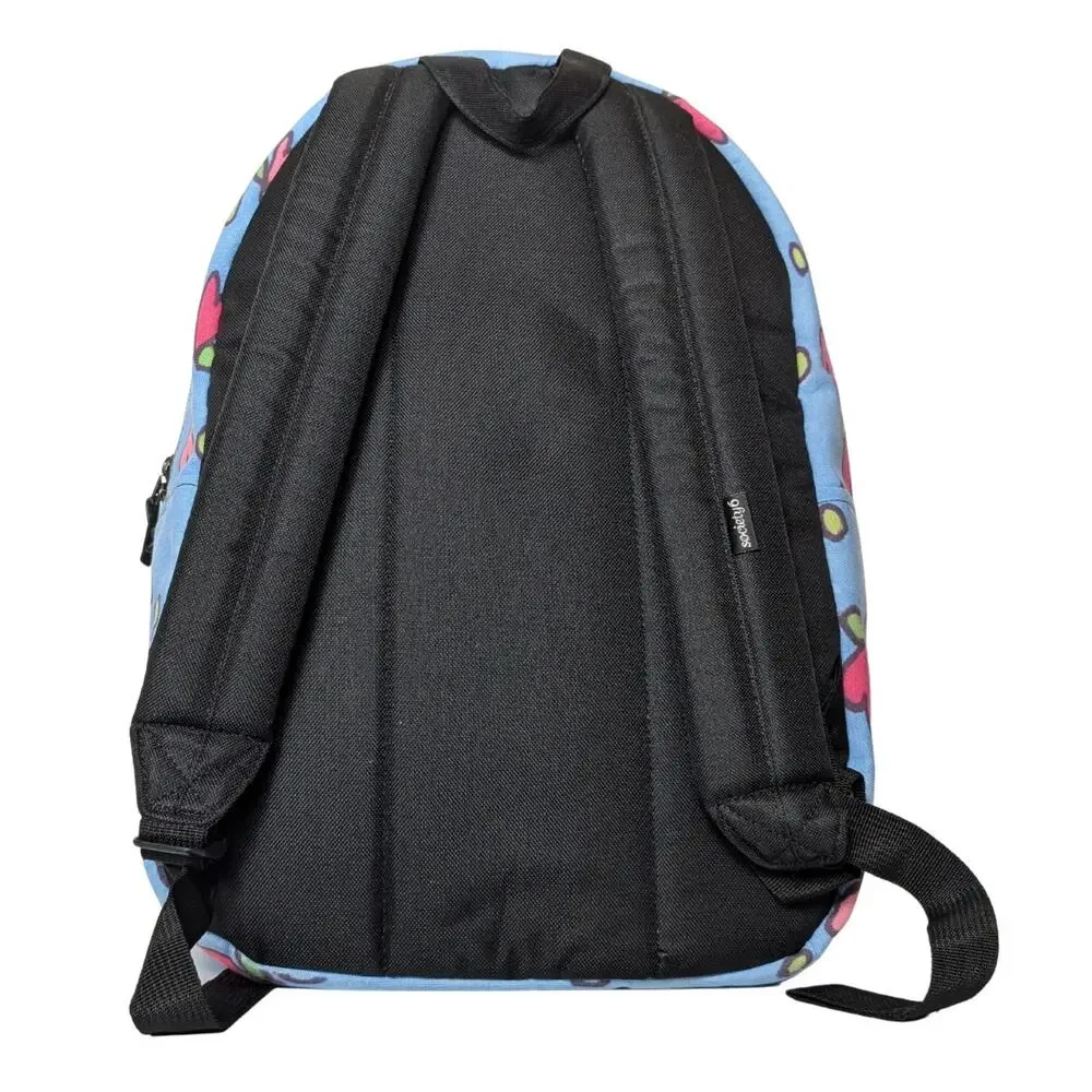Society 6 Backpack Mermaid Hearts Theme Blue Multi Color USED